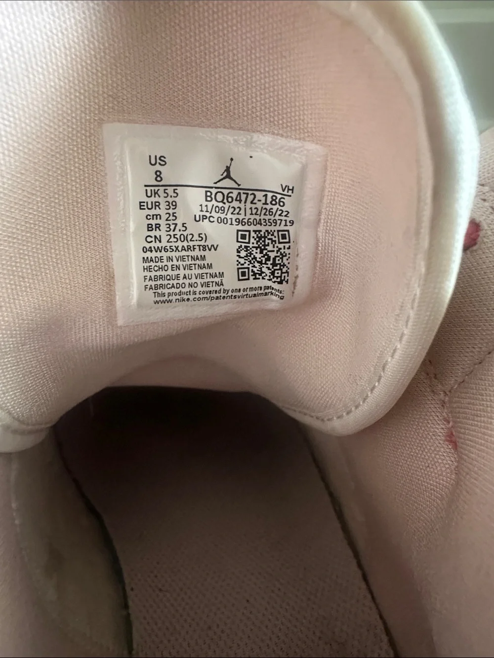 Nike Women's Air Jordan 1 Mid Strawberries and Cream Sneakers